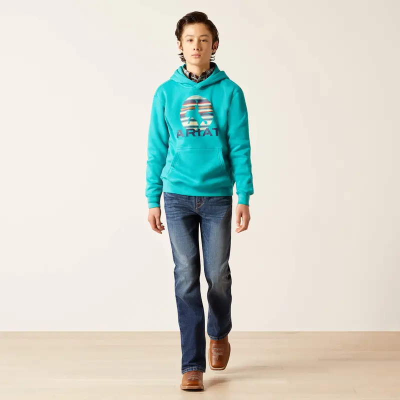 Ariat Kid's Tile Blue In Motion Hoodie 2