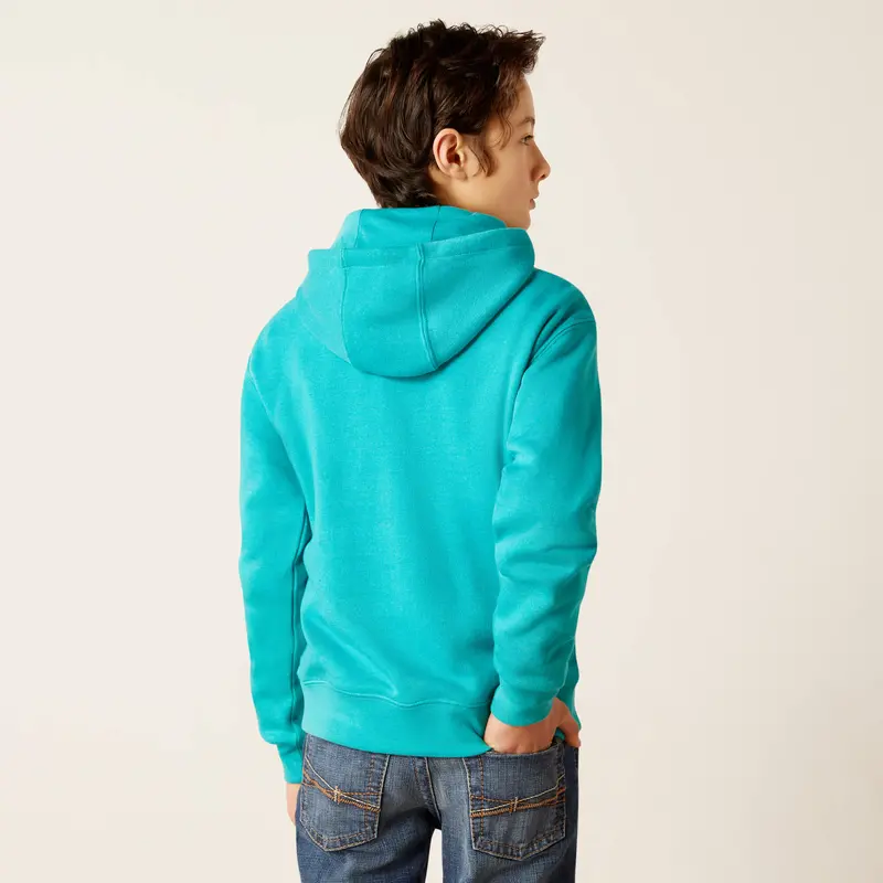 Ariat Kid's Tile Blue In Motion Hoodie 4