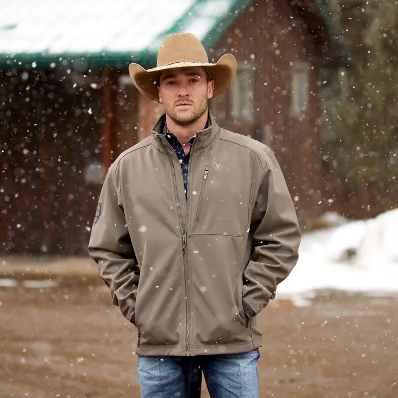 Ariat Men's Banyan Bark Logo 2.0 Softshell Jacket 1