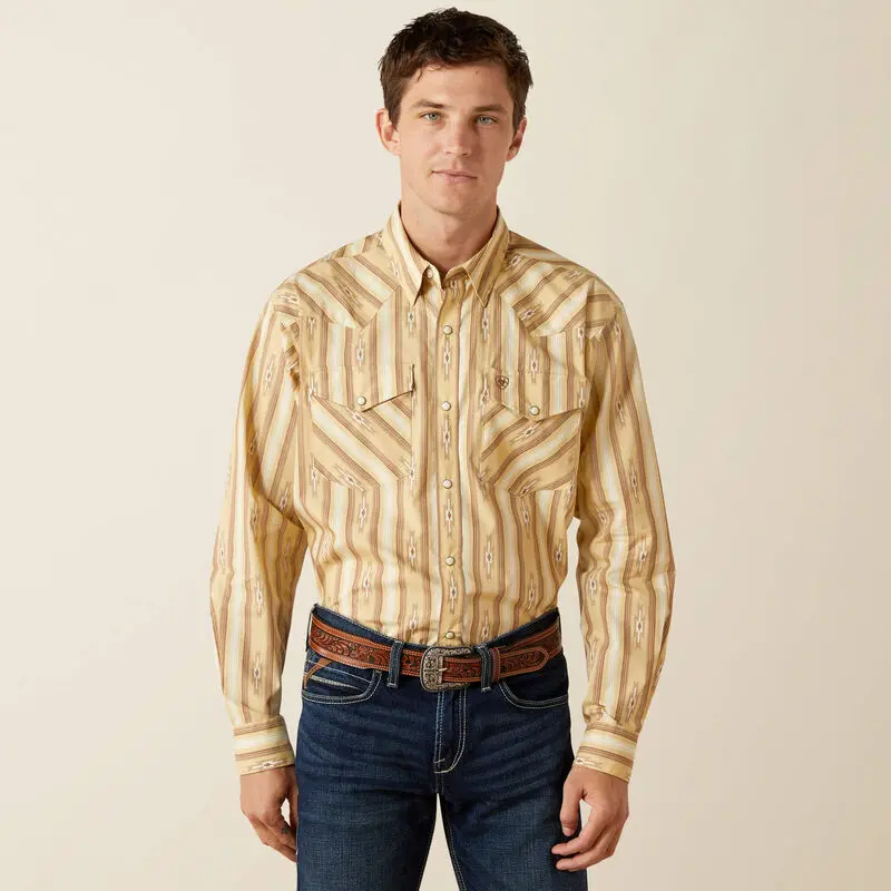 Ariat Men's Beige Tommy Classic Fit Shirt 1