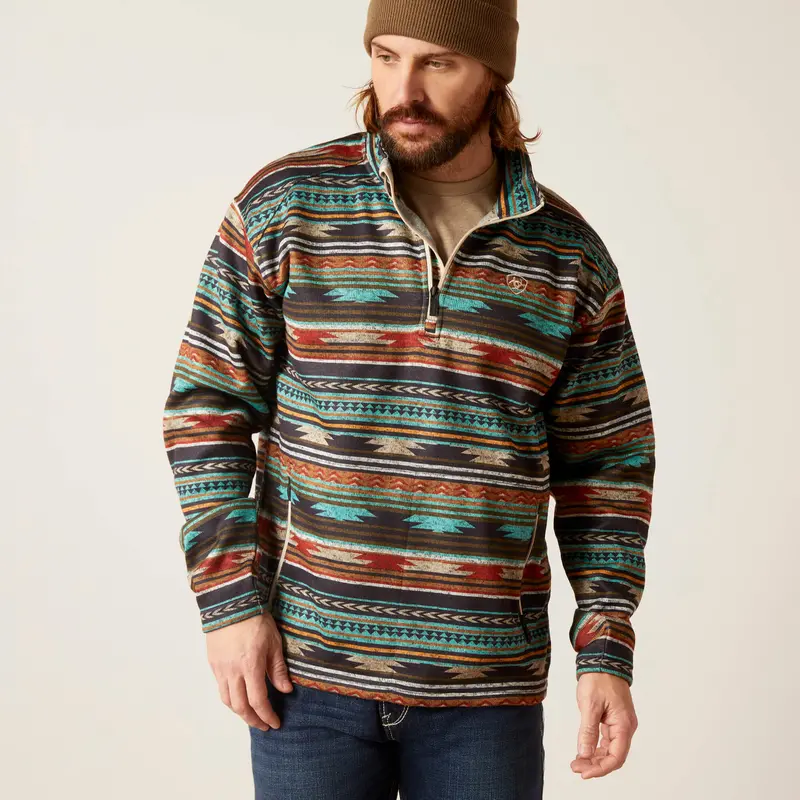 Ariat Men's Biscay Bay Serape Caldwell Quarter Zip Sweater 1
