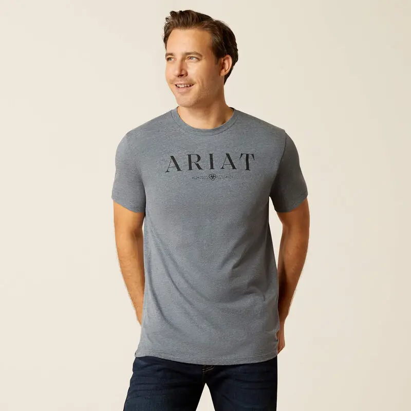 Ariat Men’s Black and White Logo T-Shirt – Casual Equestrian Apparel
