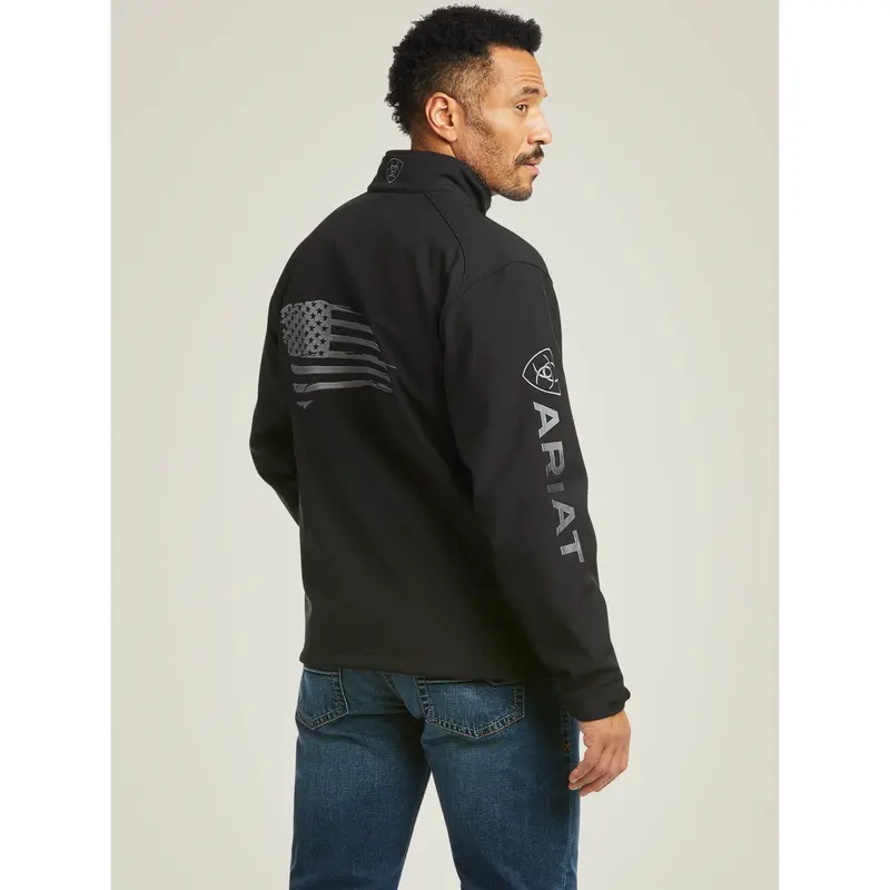 Ariat Men's Black Logo 2.0 Patriot Softshell Jacket 1