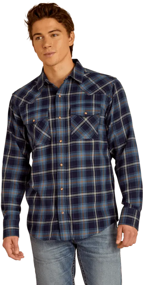 Ariat Men's Blue Hugo Retro Fit Shirt 1