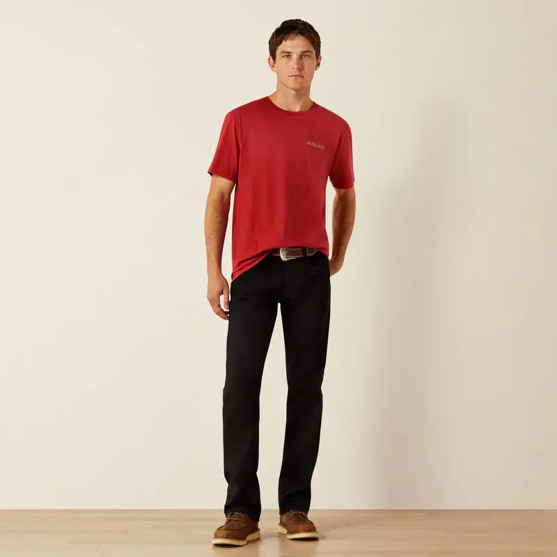 Ariat Men's Brick Red Patriot Buffalo Coin Tee 2
