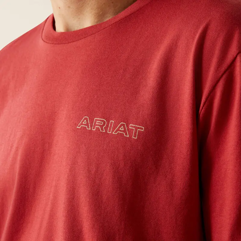 Ariat Men's Brick Red Patriot Buffalo Coin Tee 3