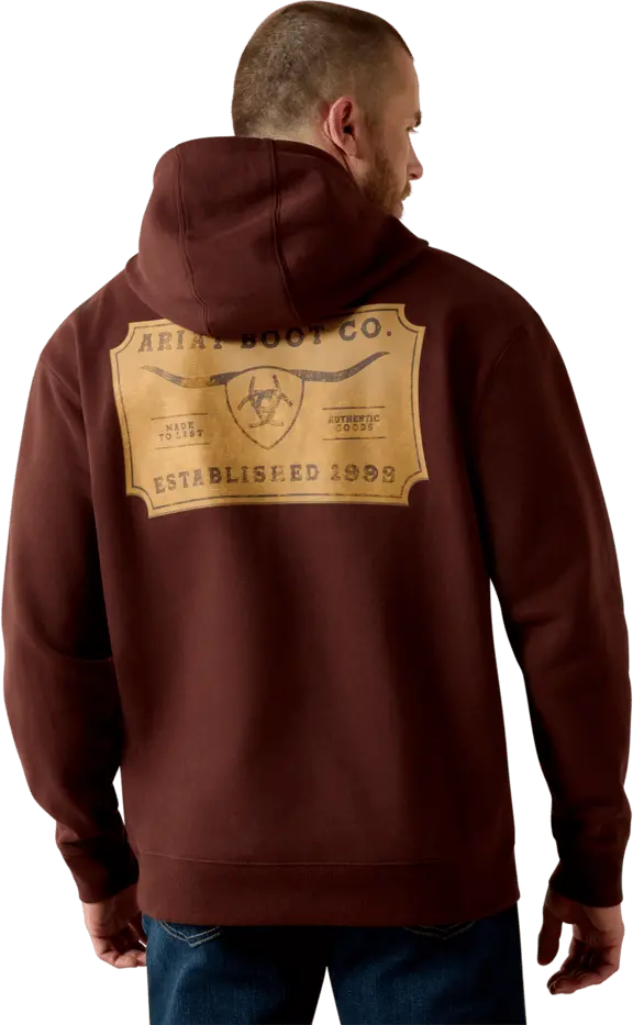 Ariat Men's Brown Shield Steerhead Hoodie 1
