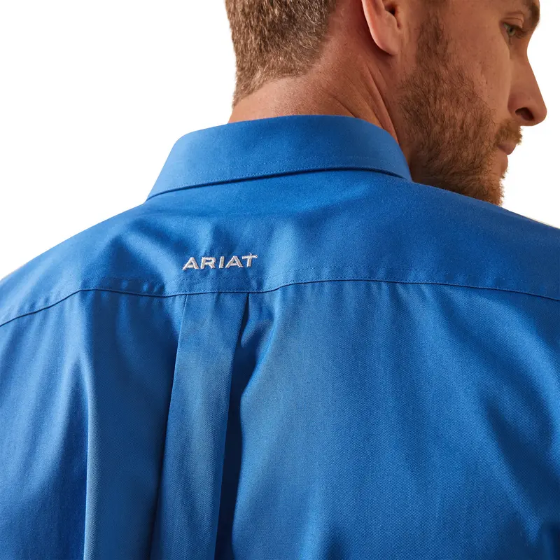 Ariat Men's Campanula Team Logo Twill Fitted Long Sleeve Shirt 2
