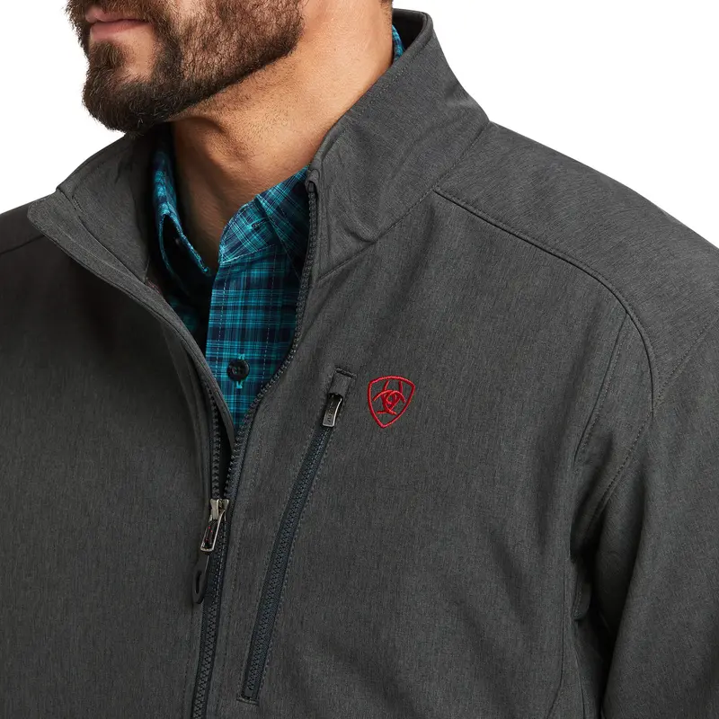 Ariat Men's Charcoal Americana Logo 2.0 Softshell Jacket 2
