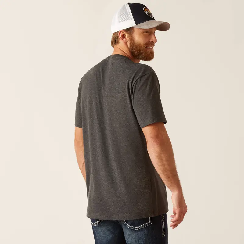 Ariat Men's Charcoal License Plate Cowboy Tee 4