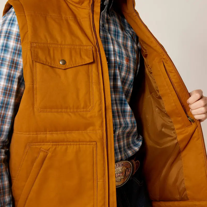 Ariat Men's Chestnut Grizzly 2.0 Canvas Concealed Carry Vest 2