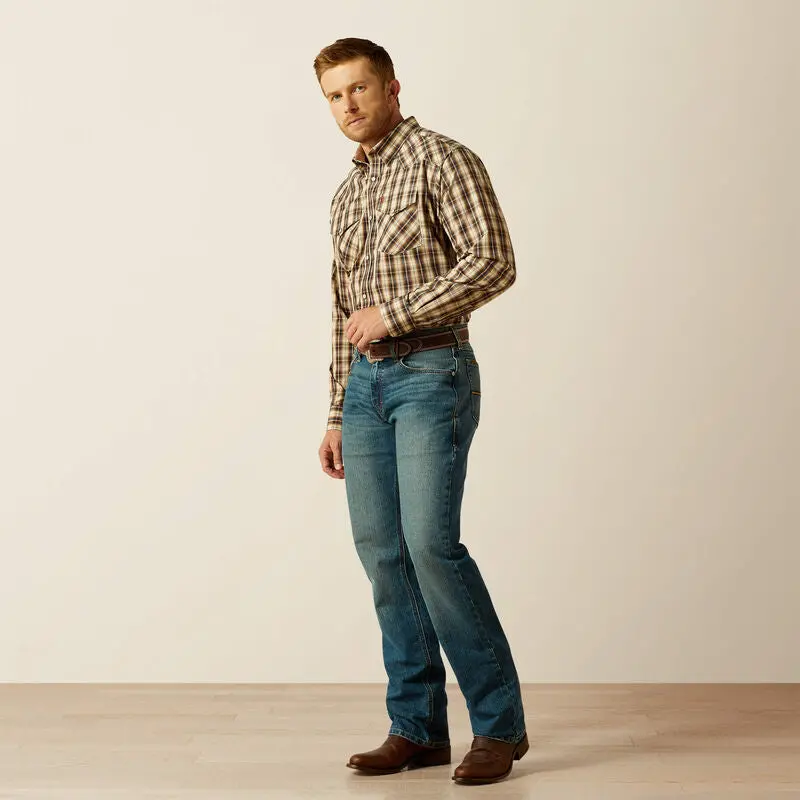 Ariat Men's Cream Wrinkle Free Ethan Classic Fit Shirt 2