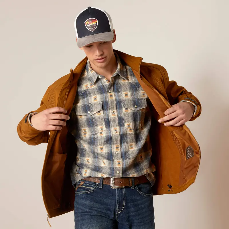 Ariat Men's Embossed Chestnut Logo 2.0 Softshell Jacket 1