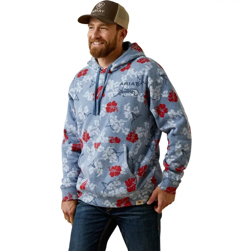 Ariat Men's Floral Western Aloha Hoodie 1