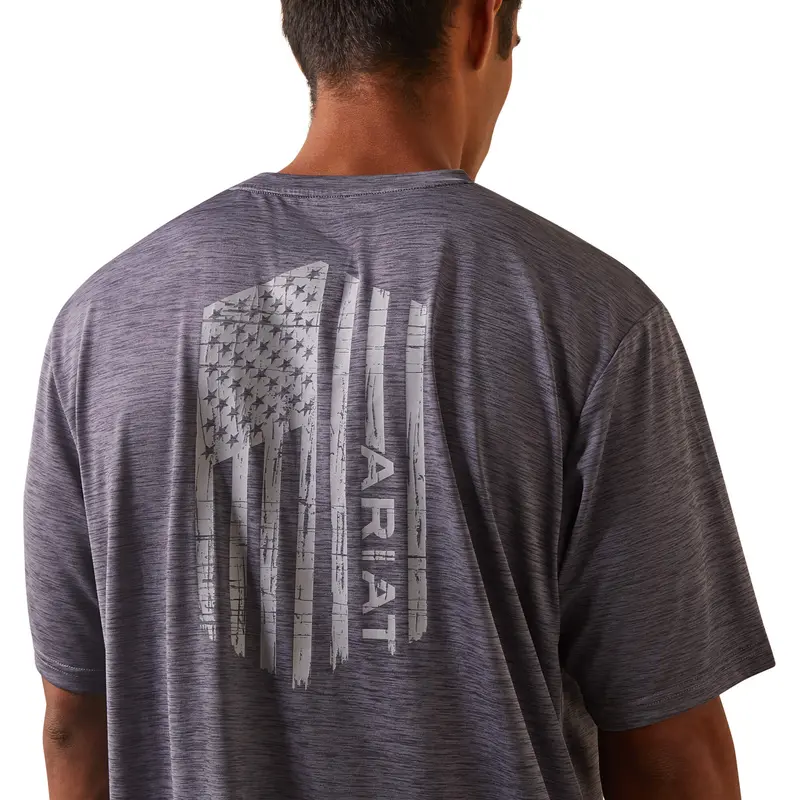 Ariat Men's Greystone Charger Vertical Flag Tee 2