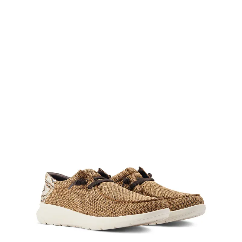 Ariat Men's Heathered Sand Aztec Hilo 8