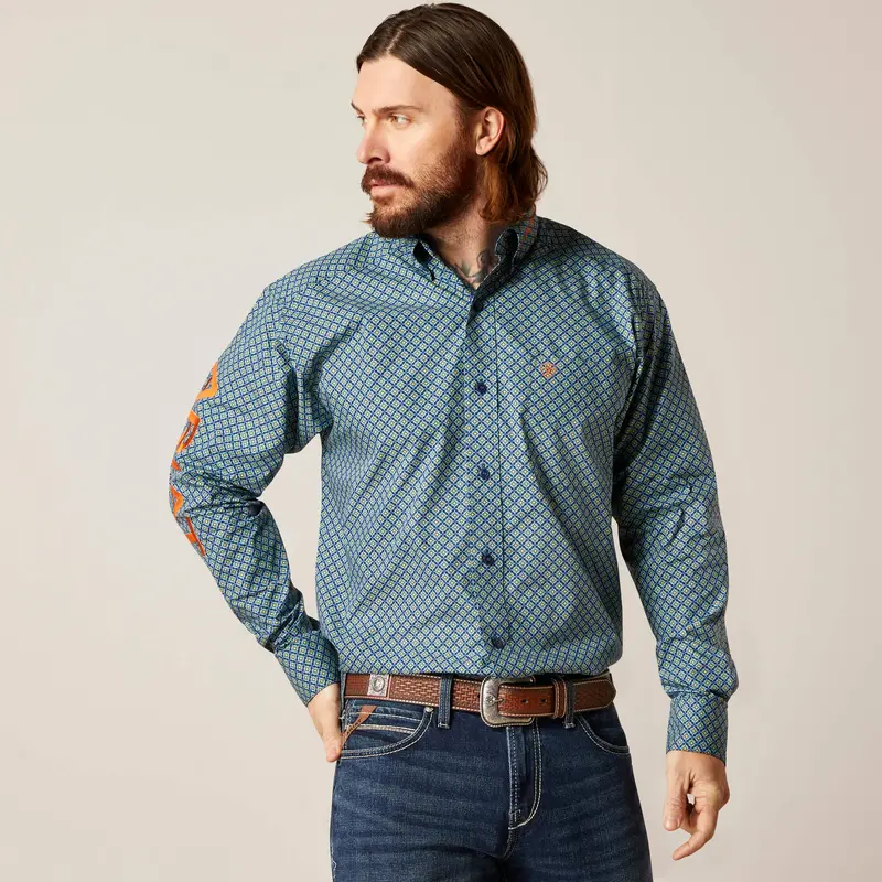 Ariat Men's Moonlit Ocean Team Walton Classic Fit Shirt 1
