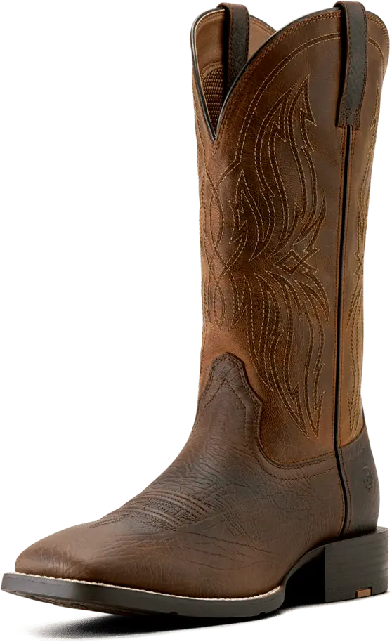 Ariat Men's Rich Oak Sport Rustler Wide Square Toe Boot 1
