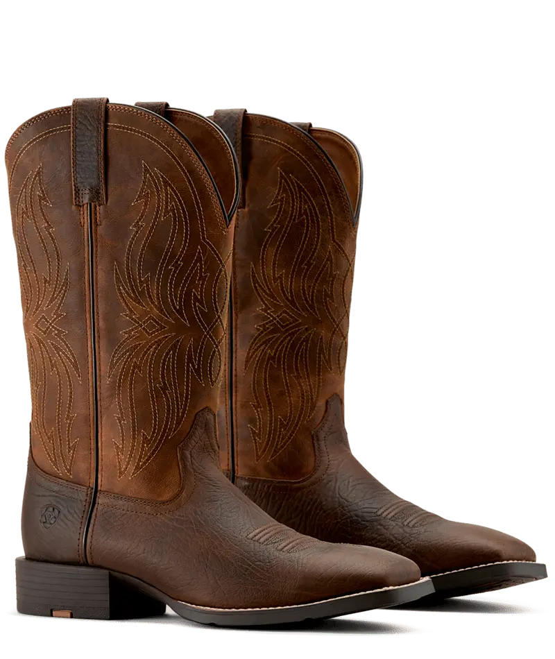 Ariat Men's Rich Oak Sport Rustler Wide Square Toe Boot 3
