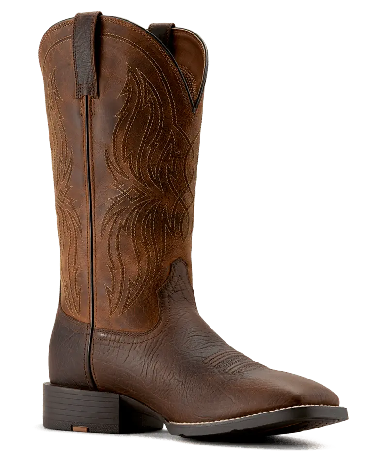 Ariat Men's Rich Oak Sport Rustler Wide Square Toe Boot 4