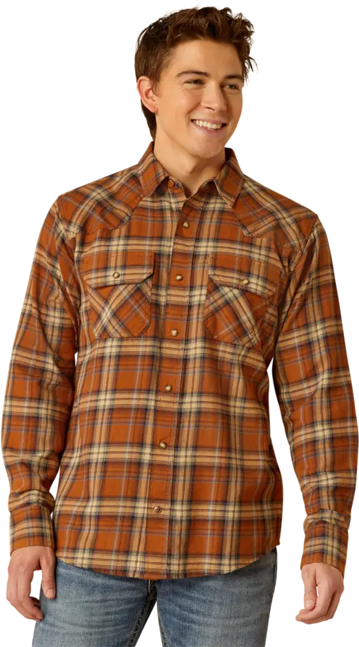 Ariat Men's Roasted Pecan Haiden Retro Fit Shirt 1
