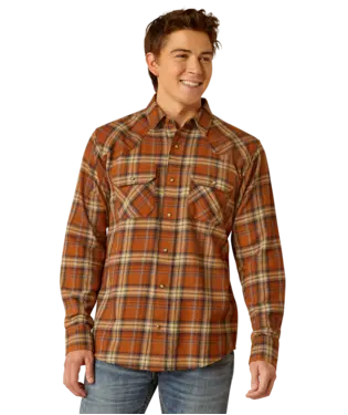 Ariat Men's Roasted Pecan Haiden Retro Fit Shirt 2
