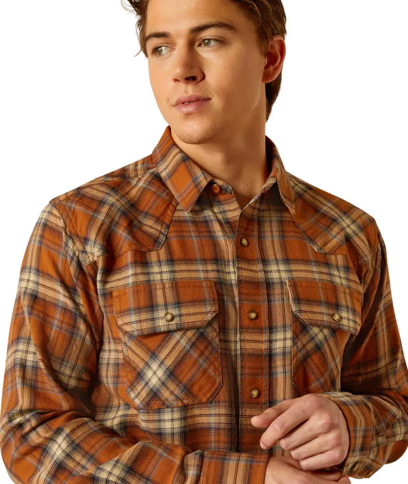 Ariat Men's Roasted Pecan Haiden Retro Fit Shirt 4