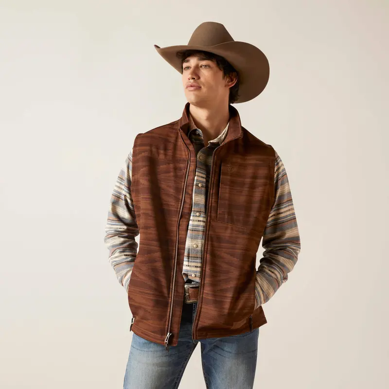 Ariat Men's Shaved Chocolate Logo 2.0 Chimayo Vest 1