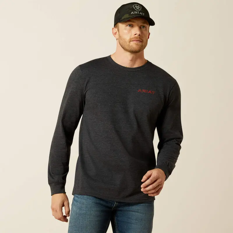 Ariat Mens Stamped Freedom Classic Fit Long Sleeve T-Shirt 1