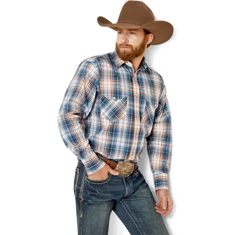 Ariat Men's White Pro Series Gordon Snap Shirt 1