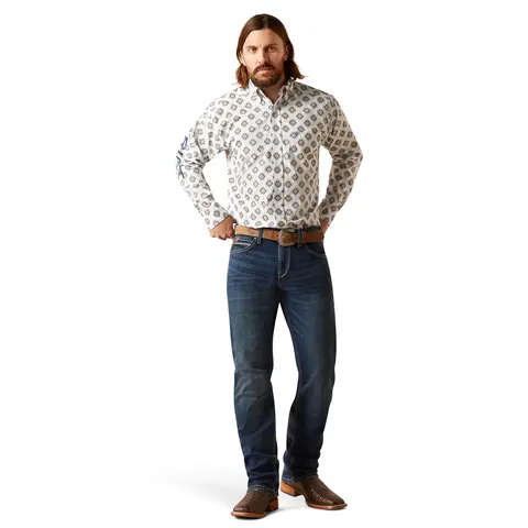Ariat Men's White Team Warner Classic Fit Shirt 2