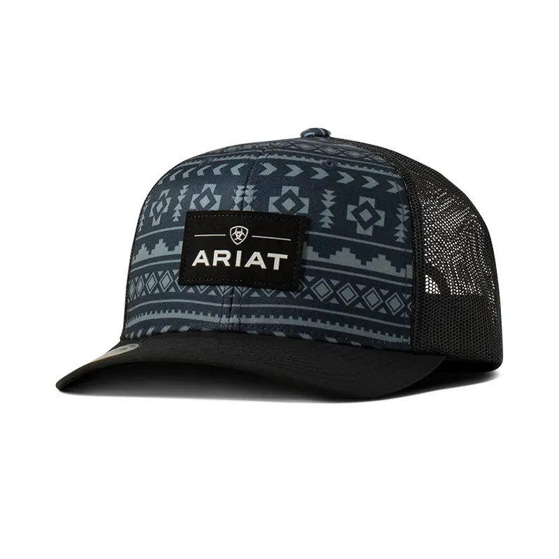 Ariat Navy Southwest Print Ball Cap 1