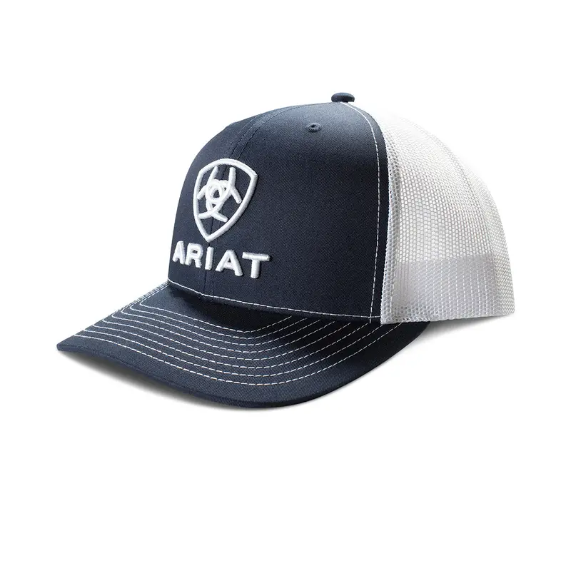 Ariat Navy With White 3D Embroidered Logo Ball Cap 1