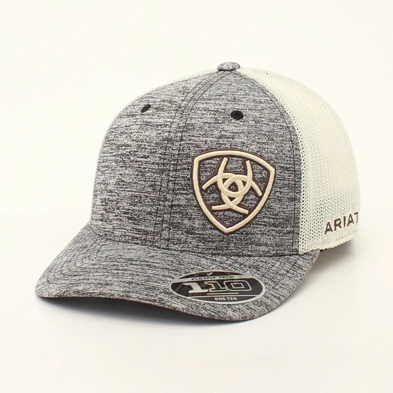 Ariat Tan Off Set Shield Logo Hat 1