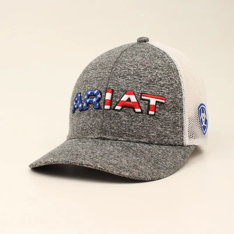 Ariat Usa Flag Ball Cap-Grey 1