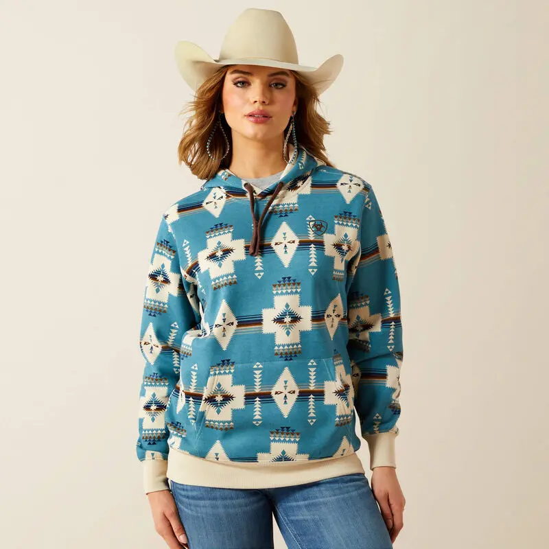 Ariat Women's Agave Southwest Print Logo 2.0 Hoodie 1
