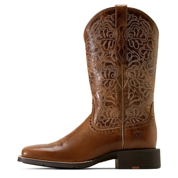 Ariat Women's Aged Tan Round Up Remuda Western Boot 6