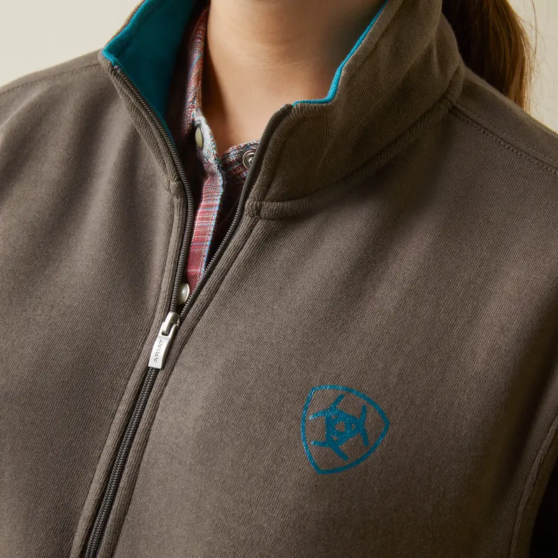 Ariat Women's Banyan Bark Half Zip Logo Sweatshirt 4