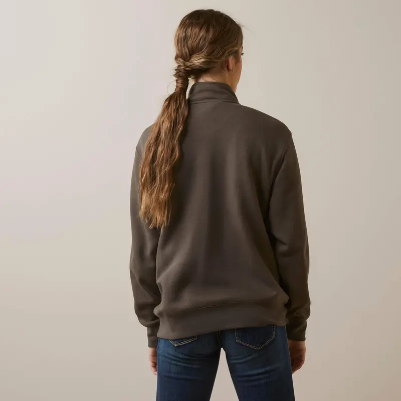 Ariat Women's Banyan Bark Half Zip Logo Sweatshirt 5