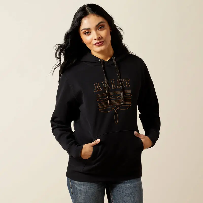 Ariat Women's Black Booted Logo Hoodie 1