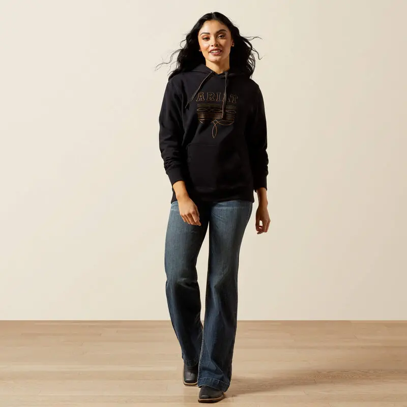 Ariat Women's Black Booted Logo Hoodie 3