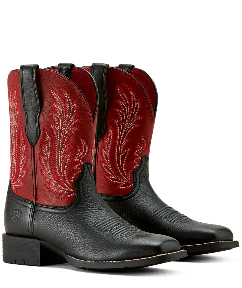 Ariat Women's Black Deertan Round Up Filly Wide Square Toe Boot 3