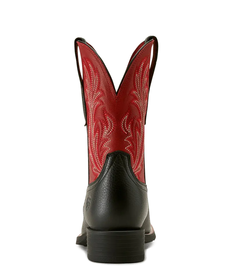 Ariat Women's Black Deertan Round Up Filly Wide Square Toe Boot 8
