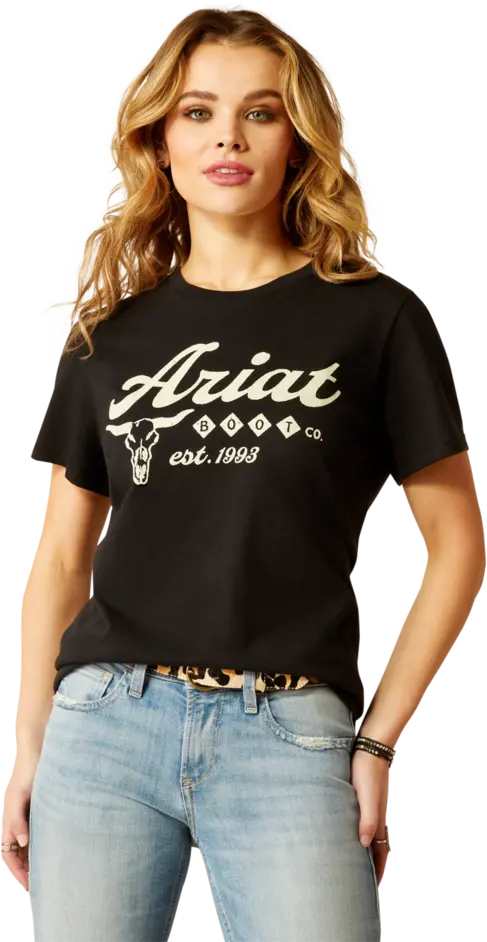 Ariat Women's Black Established Boot Co Tee 1