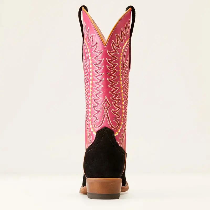 Ariat Women's Black Roughout Derby Monroe Western Boot 2