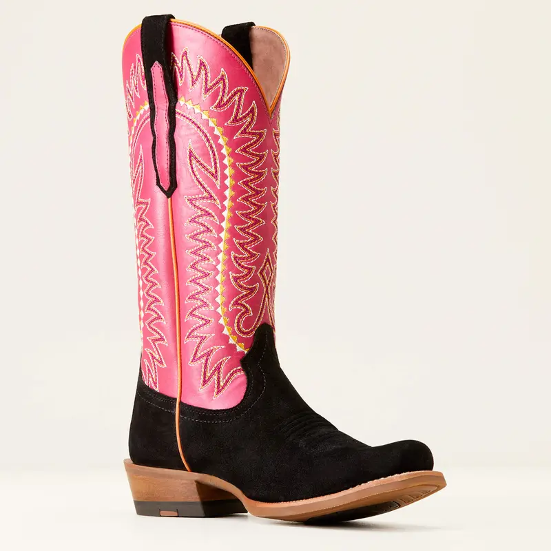 Ariat Women's Black Roughout Derby Monroe Western Boot 3