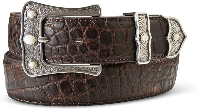 Ariat Women's Brown Croco Print Belt 1