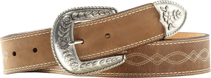 Ariat Women's Brown Fatbaby Leather Belt 1
