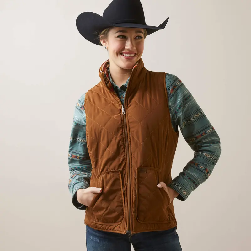 Ariat Women's Chestnut Horse Dilon Chimayo Vest 1