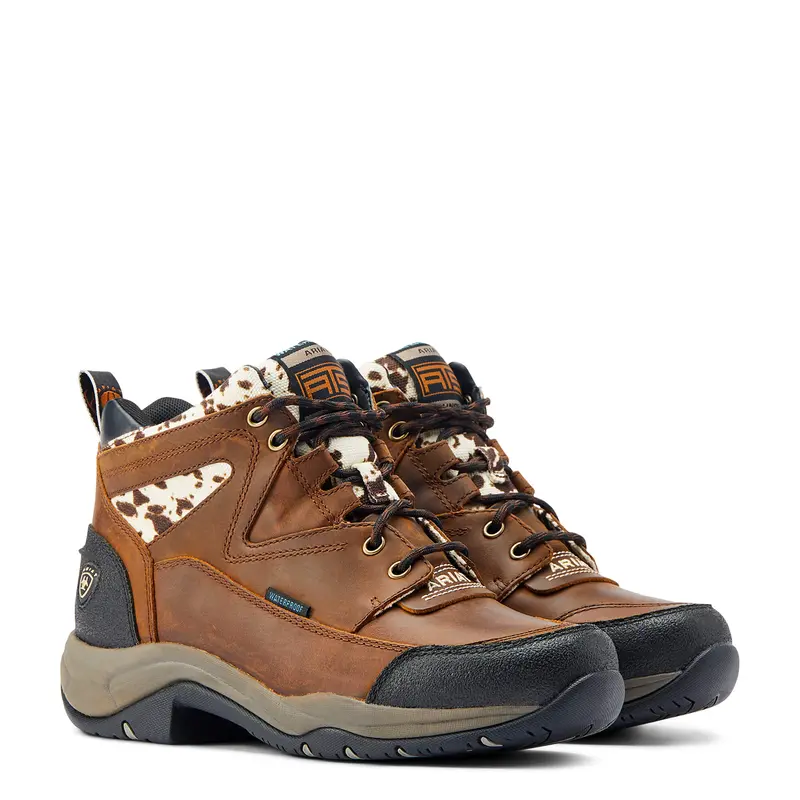 Ariat Women's Cow Print Terrain Waterproof Boot 4